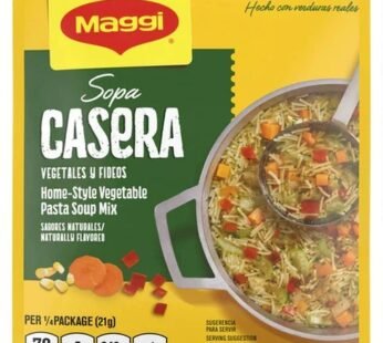 Maggi sopa casera vegetales y fideos