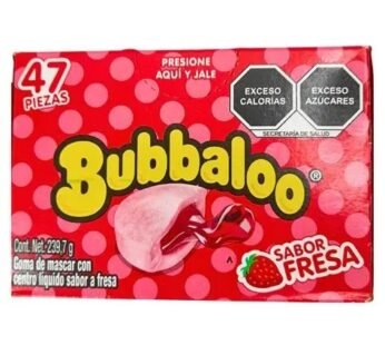 Bubbaloo Goma de Mascar con Centro Liquido Sabor Fresa (47pz)