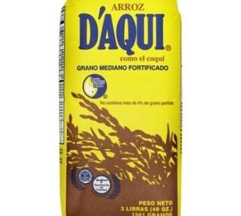 Arroz Daqui de grano medio 3lb