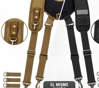 Tirantes de nailon color militar/negro